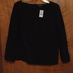 NWT J Crew Mercantile Black Top